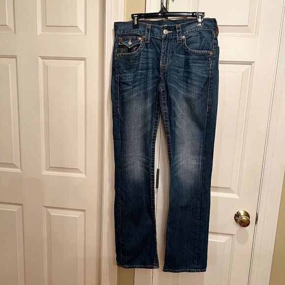 NWOT Men's True Religion Straight Flap Pocket Jeans Size 31 x 34" Inseam - Picture 4 of 6